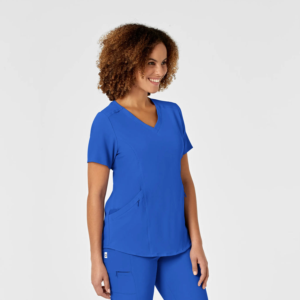 Wink Scrubs Women's RENEW V-Neck Scrub Top Royal Blue | scrub-supply.com