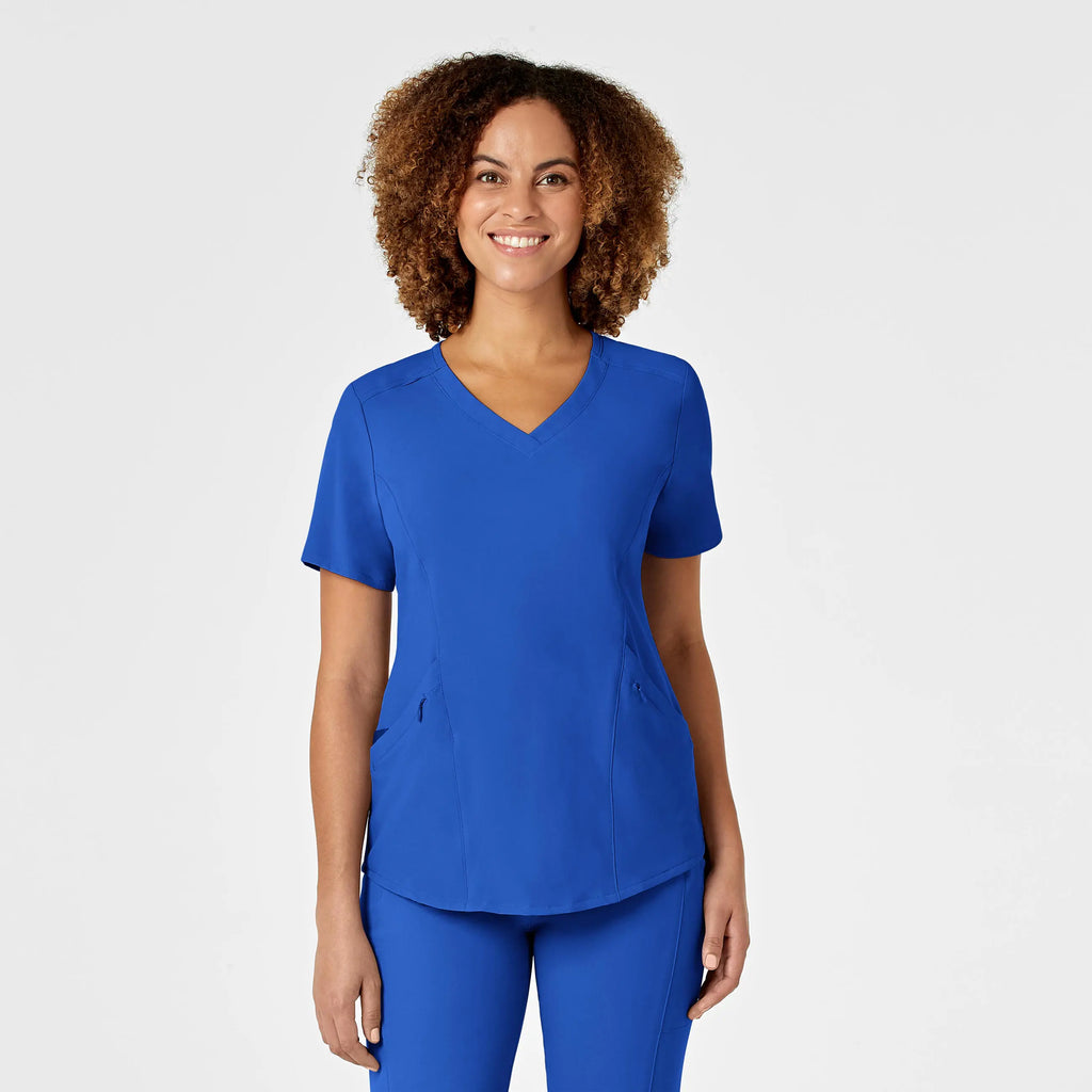 Wink Scrubs Women's RENEW V-Neck Scrub Top Royal Blue | scrub-supply.com