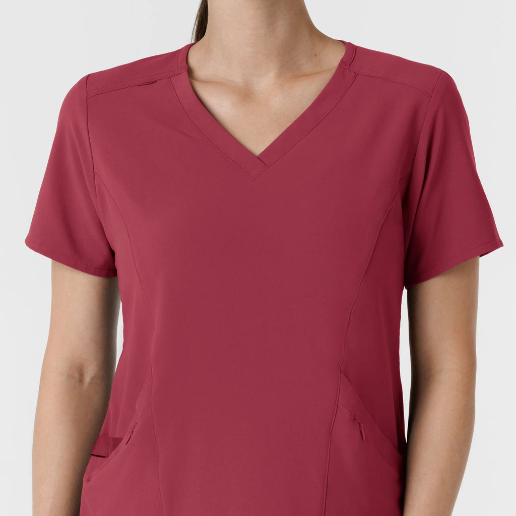 Wink Scrubs Women's RENEW V-Neck Scrub Top Ruby | scrub-supply.com