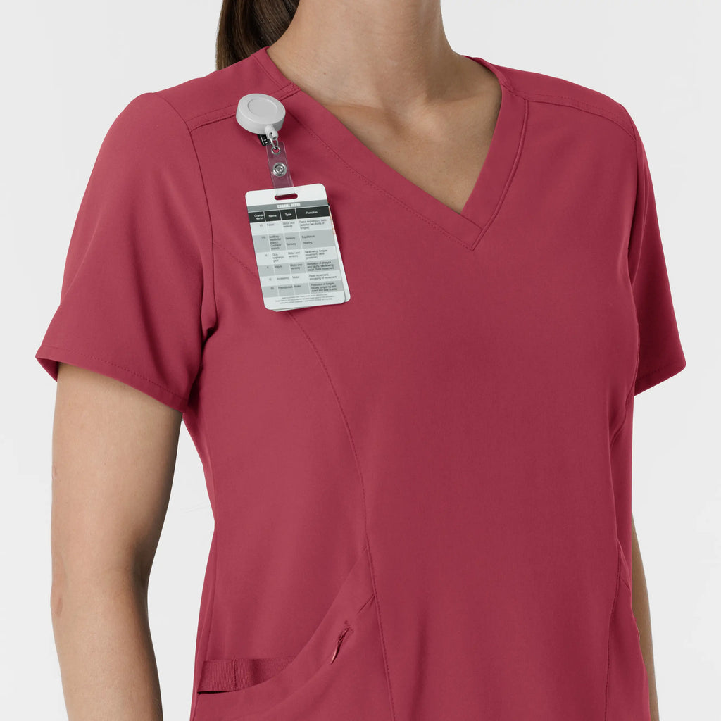 Wink Scrubs Women's RENEW V-Neck Scrub Top Ruby | scrub-supply.com