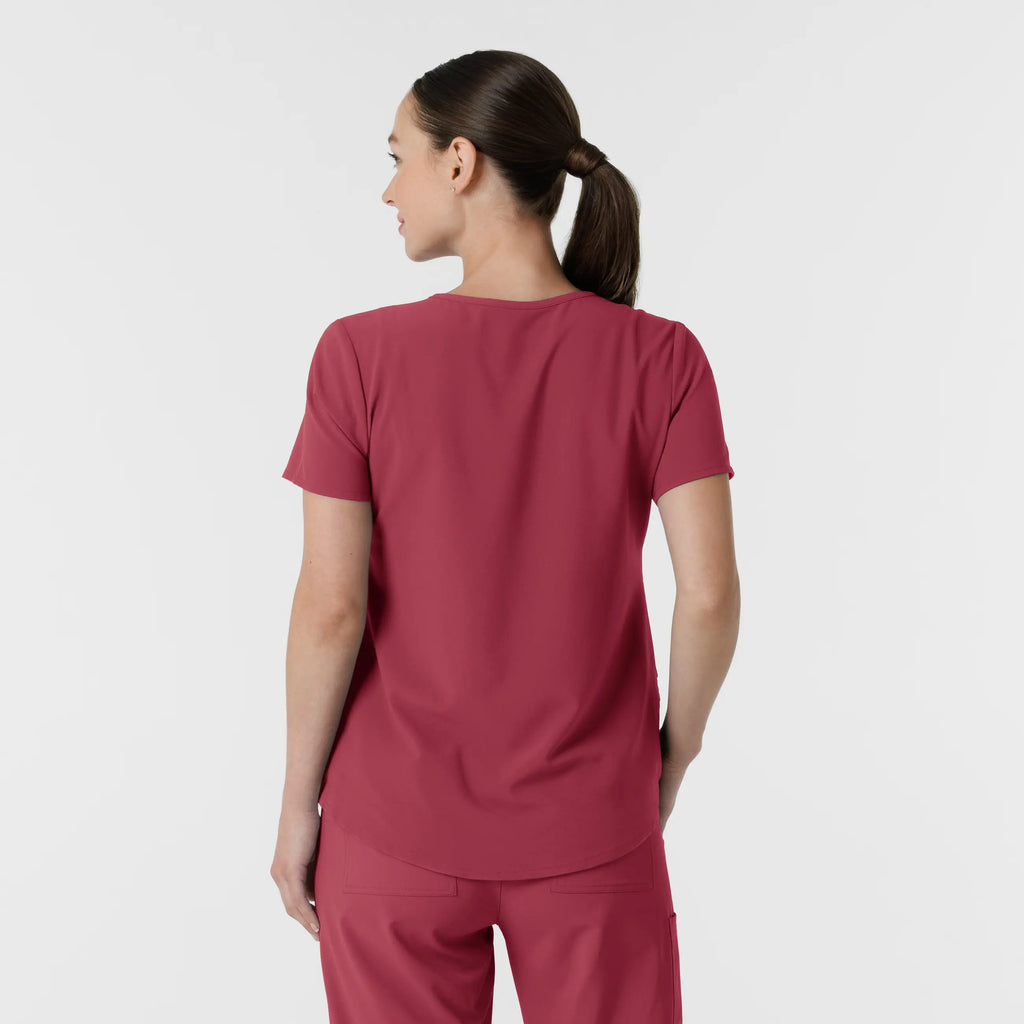 Wink Scrubs Women's RENEW V-Neck Scrub Top Ruby | scrub-supply.com
