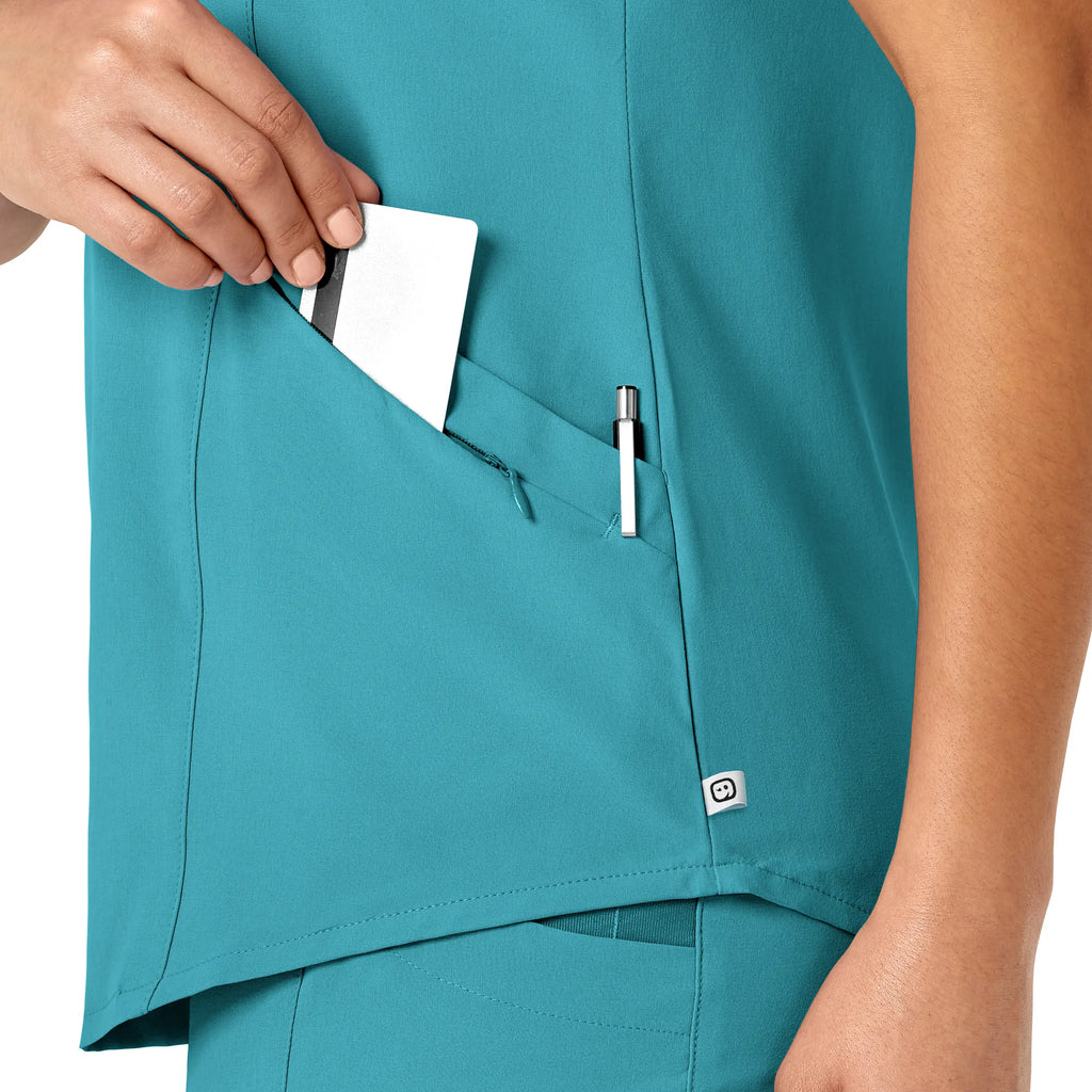 Wink Scrubs Women's RENEW V-Neck Scrub Top Teal | scrub-supply.com