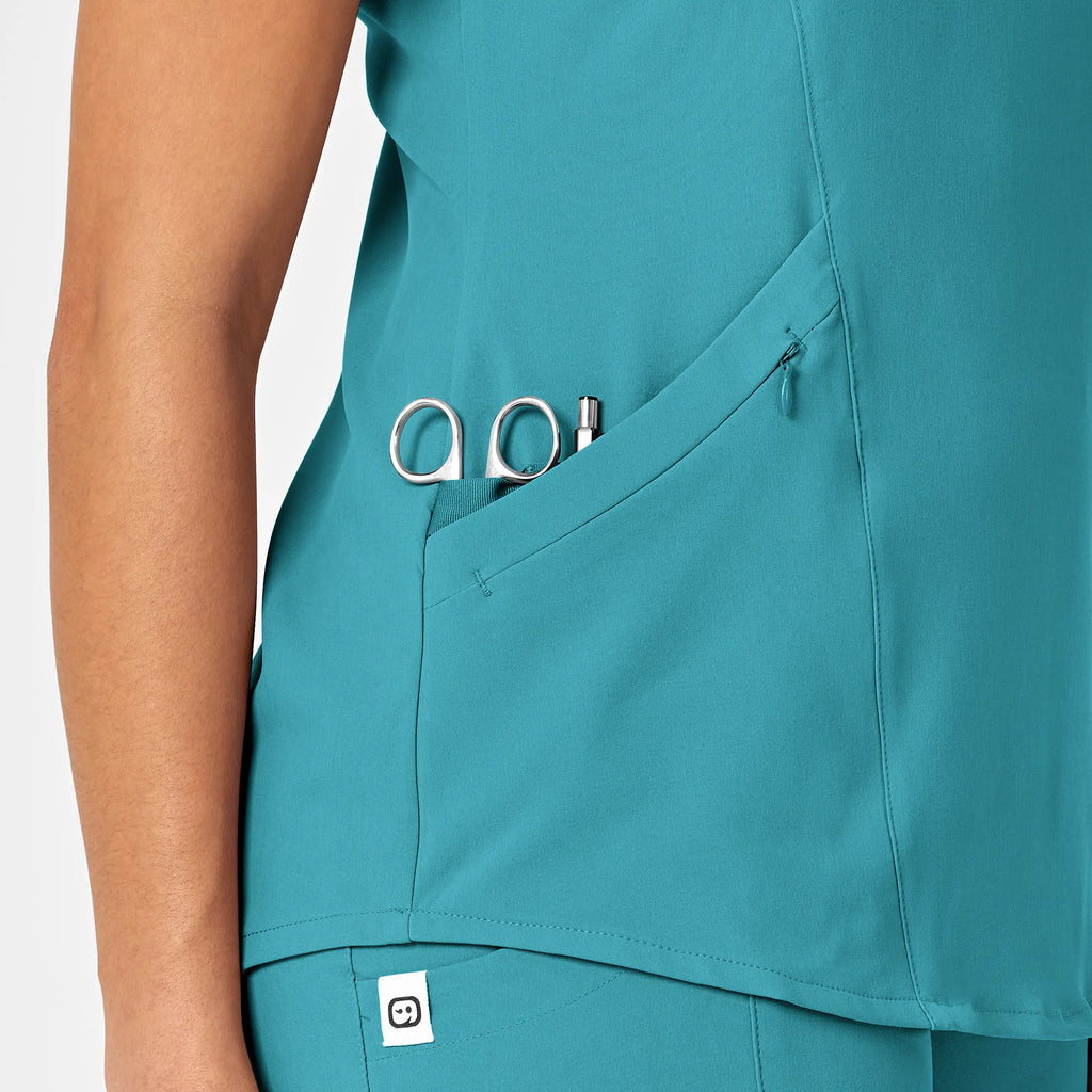 Wink Scrubs Women's RENEW V-Neck Scrub Top Teal | scrub-supply.com