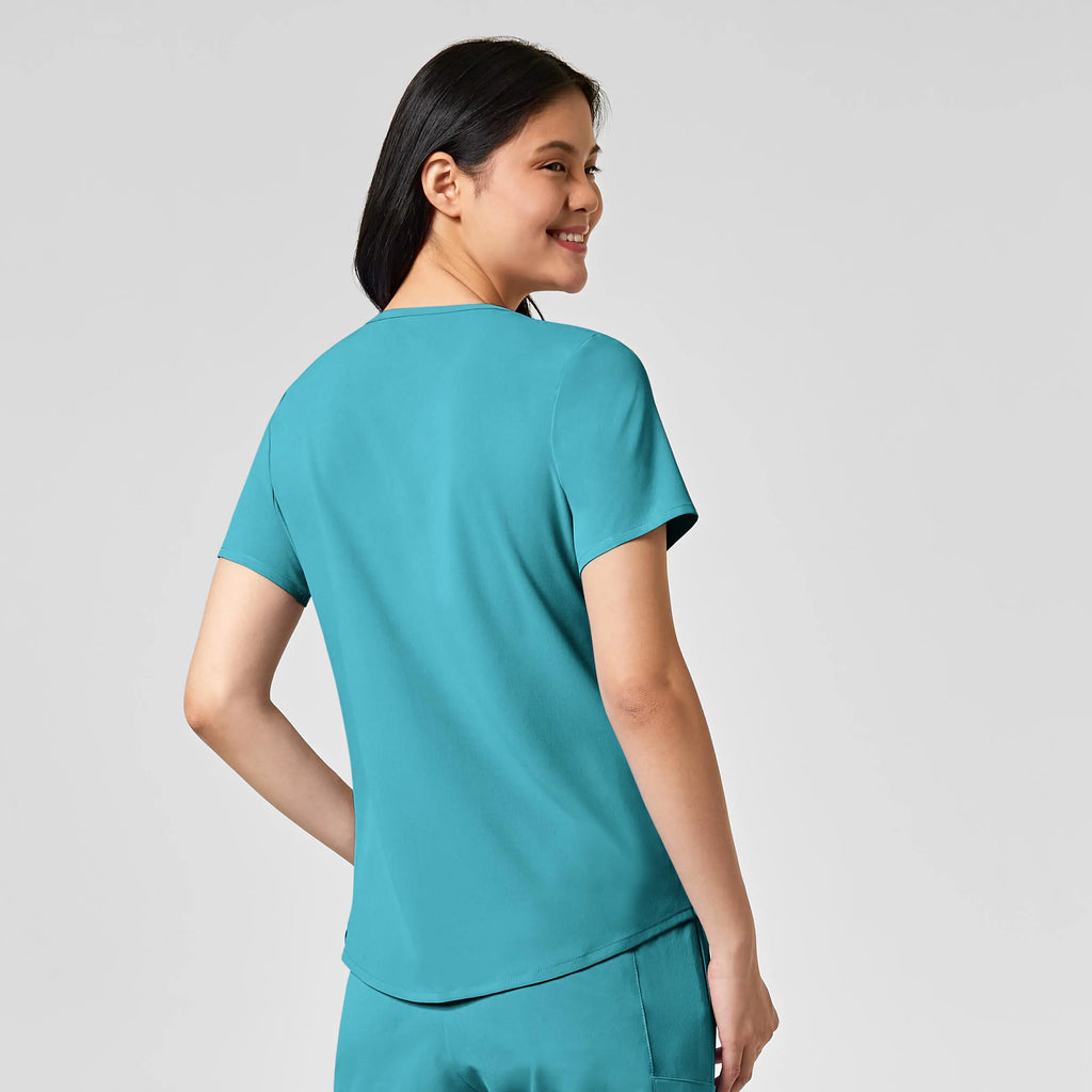 Wink Scrubs Women's RENEW V-Neck Scrub Top Teal | scrub-supply.com