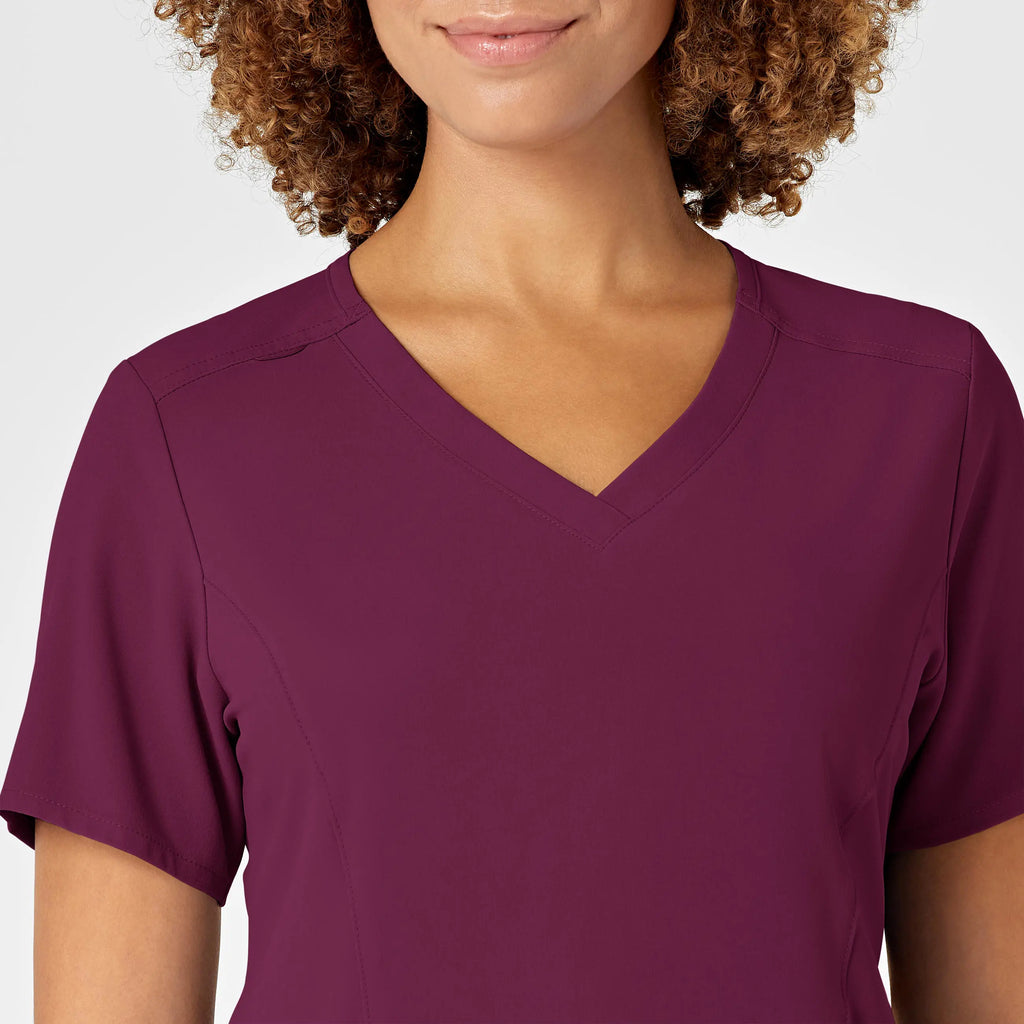 Wink Scrubs Women's RENEW V-Neck Scrub Top Wine | scrub-supply.com