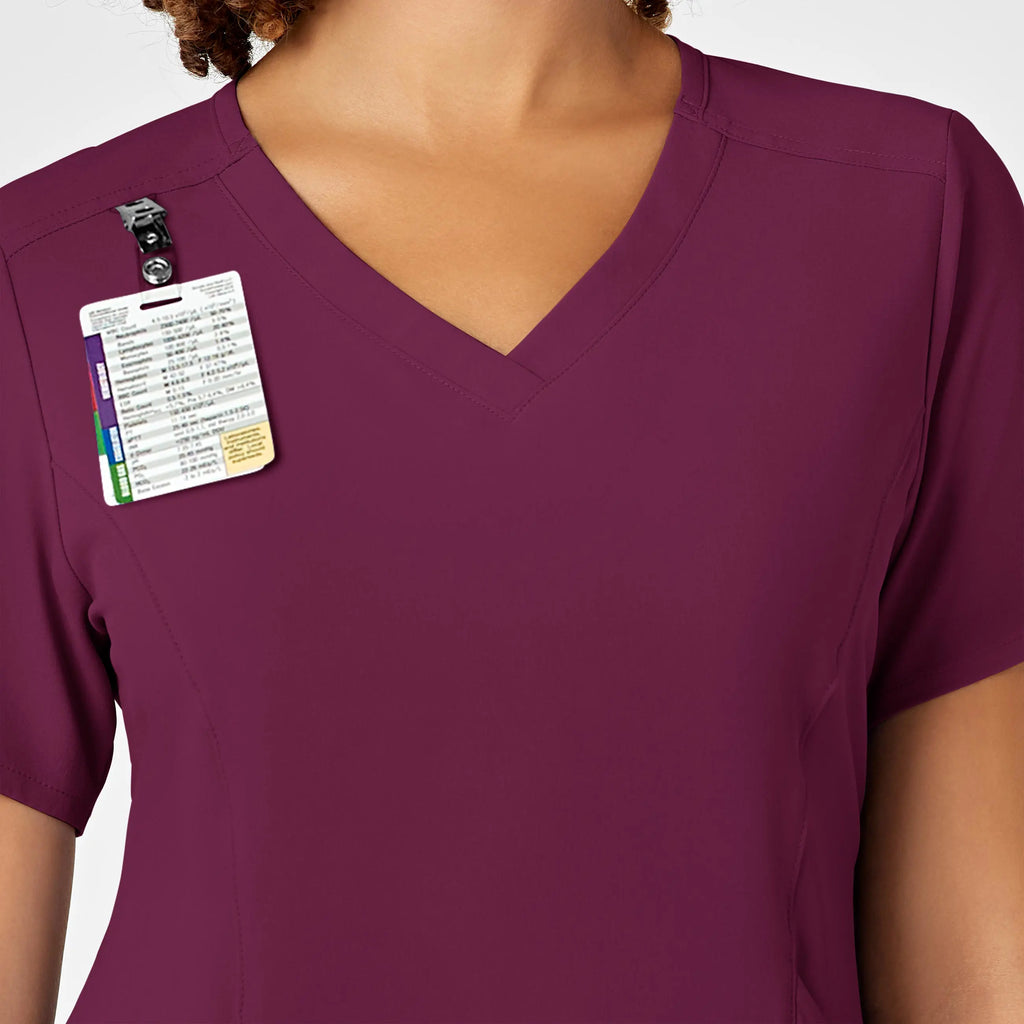 Wink Scrubs Women's RENEW V-Neck Scrub Top Wine | scrub-supply.com