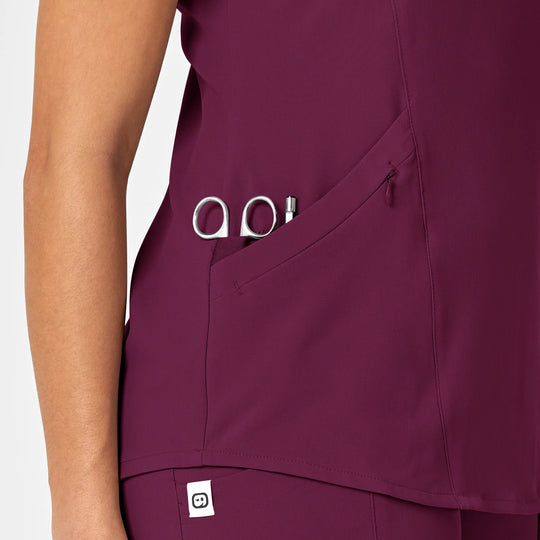 Wink Scrubs Women's RENEW V-Neck Scrub Top Wine | scrub-supply.com