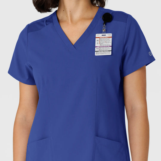 Wink Scrubs Women's Flex-n-Reach Side Panel V-Neck Scrub Top Galaxy Blue | scrub-supply.com