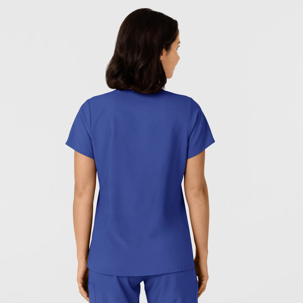 Wink Scrubs Women's Flex-n-Reach Side Panel V-Neck Scrub Top Galaxy Blue | scrub-supply.com