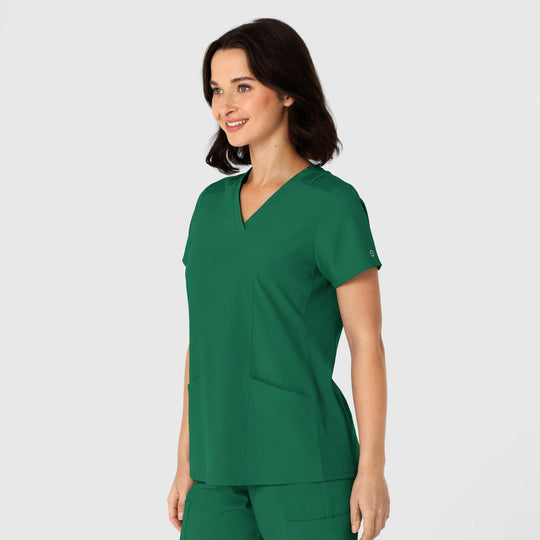 Wink Scrubs Women's Flex-n-Reach Side Panel V-Neck Scrub Top Hunter | scrub-supply.com