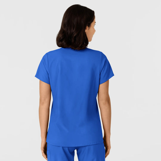 Wink Scrubs Women's Flex-n-Reach Side Panel V-Neck Scrub Top Royal Blue | scrub-supply.com