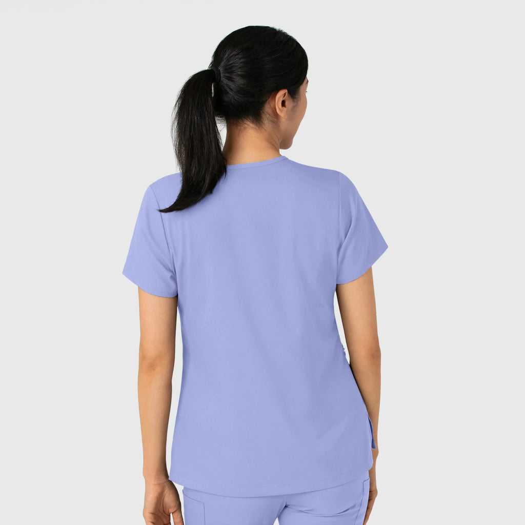 Wink Scrubs Women's Tuck-In Scrub Top Ceil Blue | scrub-supply.com