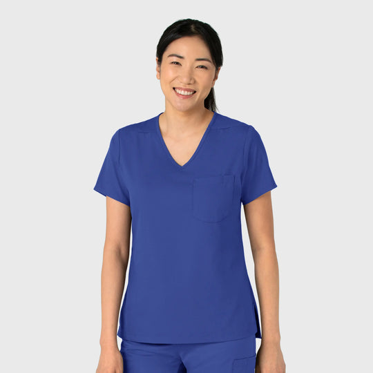 Wink Scrubs Women's Tuck-In Scrub Top Galaxy Blue | scrub-supply.com