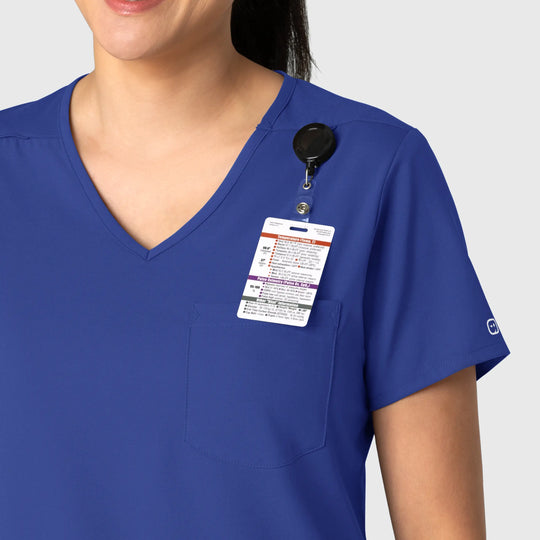Wink Scrubs Women's Tuck-In Scrub Top Galaxy Blue | scrub-supply.com