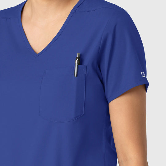 Wink Scrubs Women's Tuck-In Scrub Top Galaxy Blue | scrub-supply.com
