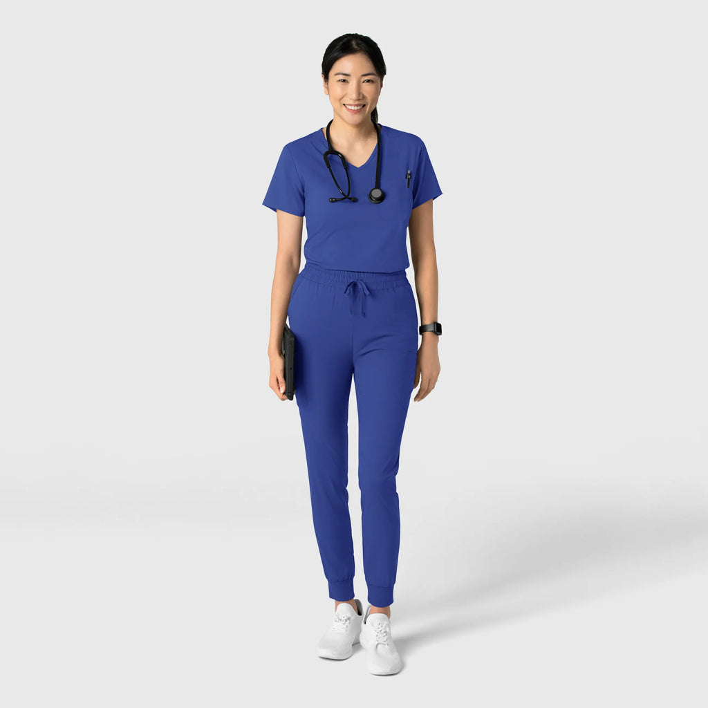 Wink Scrubs Women's Tuck-In Scrub Top Galaxy Blue | scrub-supply.com