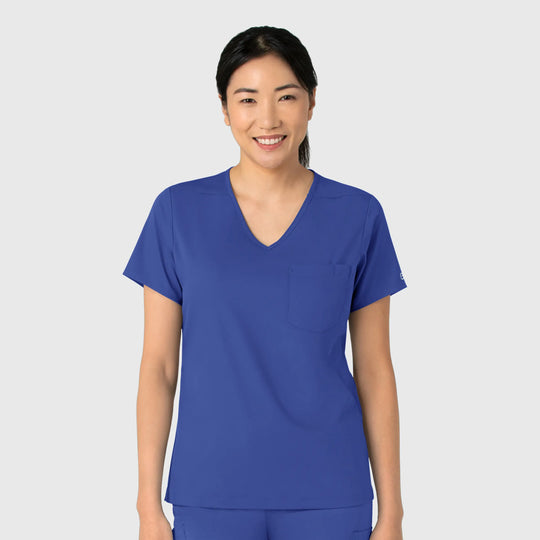 Wink Scrubs Women's Tuck-In Scrub Top Galaxy Blue | scrub-supply.com