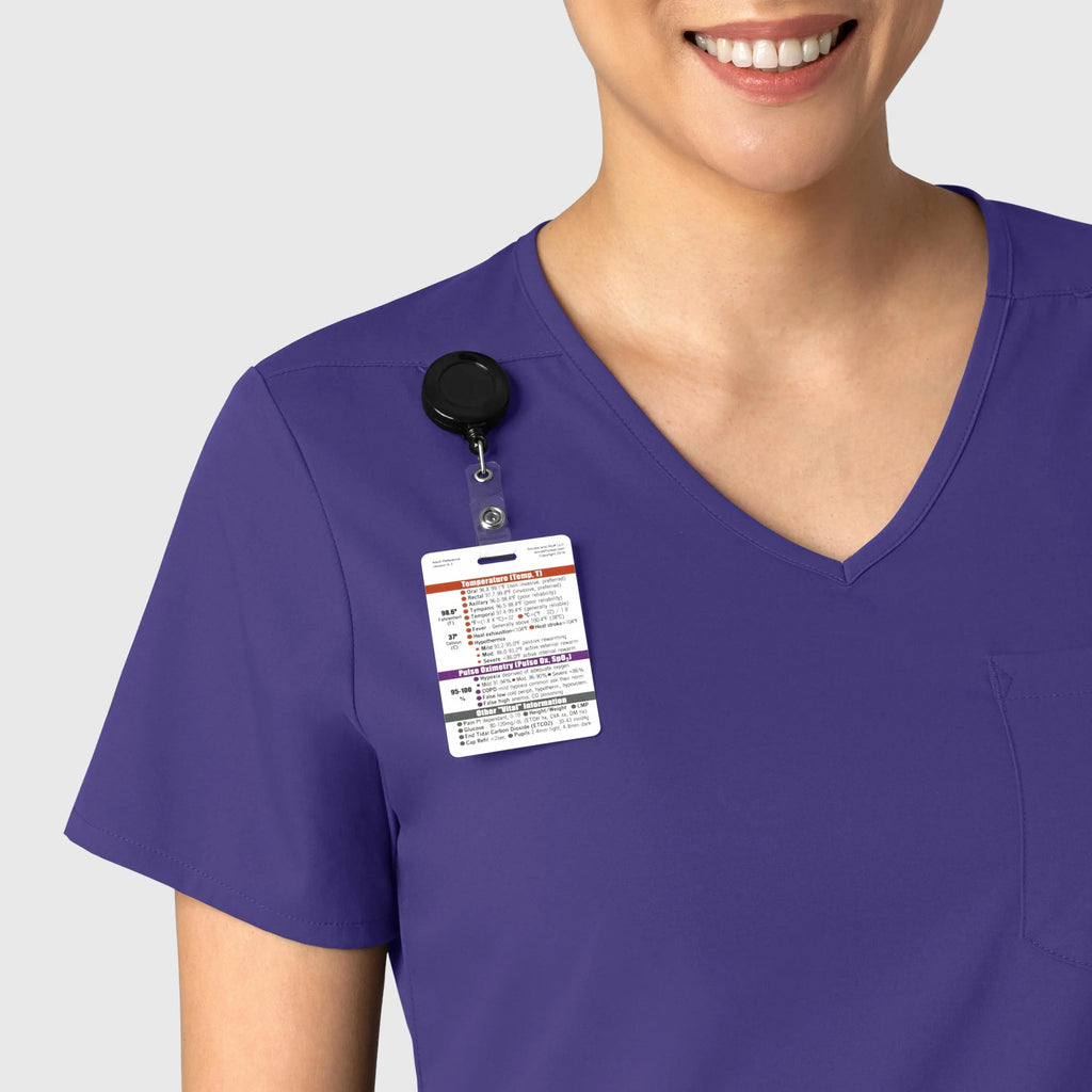 Wink Scrubs Women's Tuck-In Scrub Top Grape | scrub-supply.com