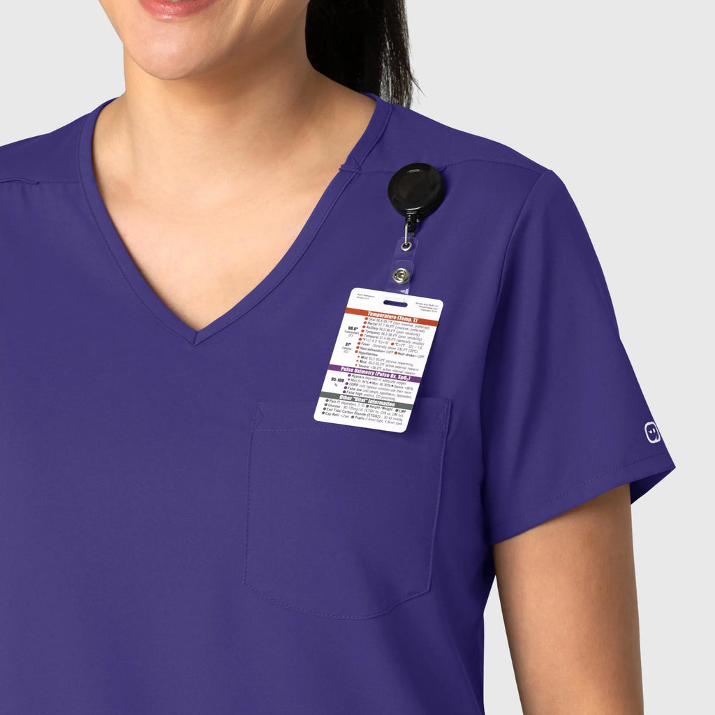 Wink Scrubs Women's Tuck-In Scrub Top Grape | scrub-supply.com