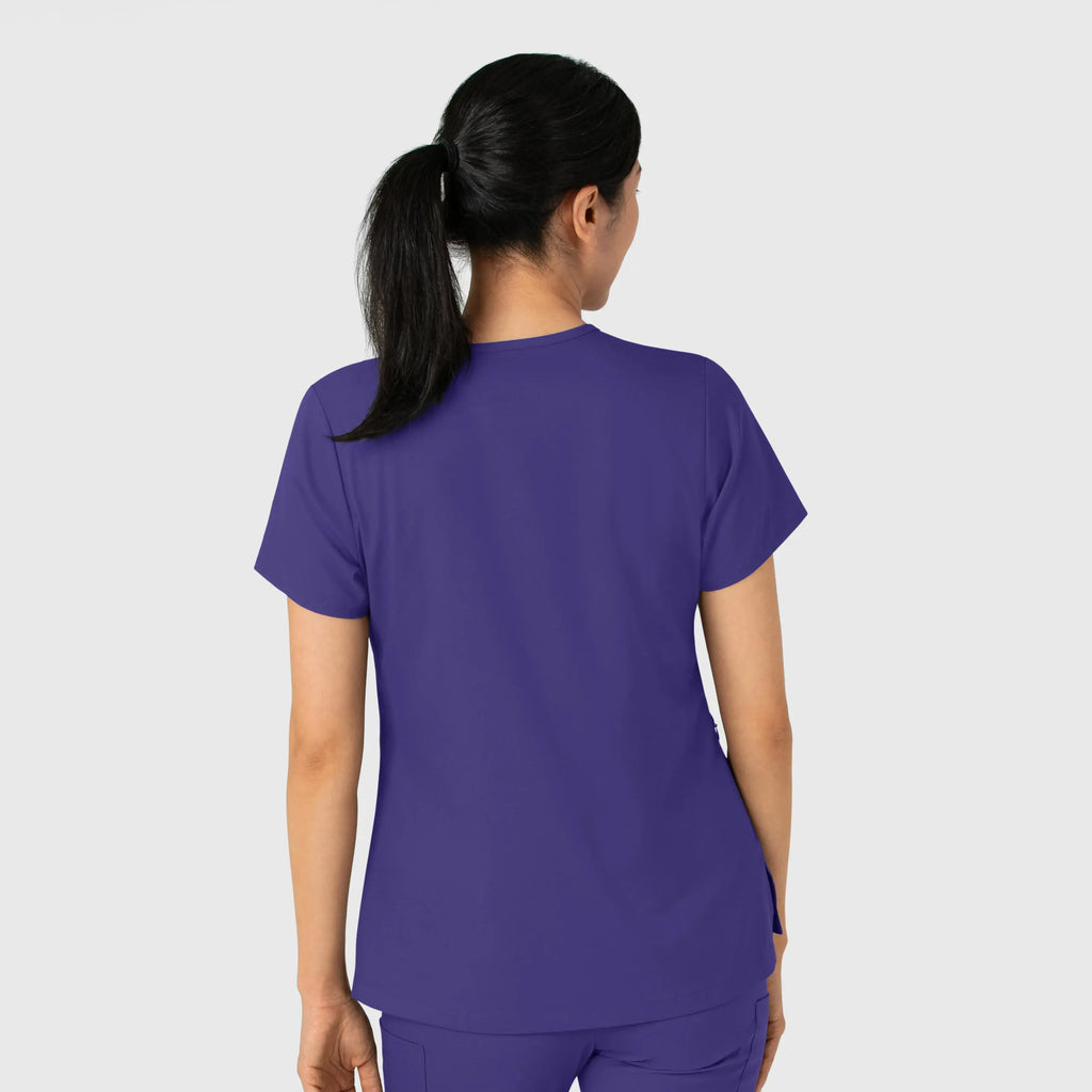 Wink Scrubs Women's Tuck-In Scrub Top Grape | scrub-supply.com