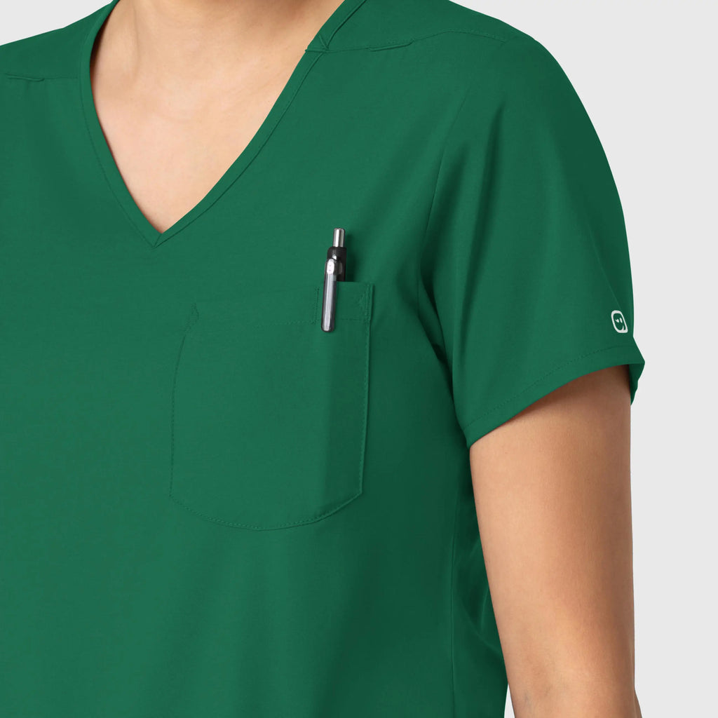 Wink Scrubs Women's Tuck-In Scrub Top Hunter | scrub-supply.com