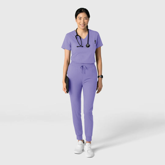 Wink Scrubs Women's Tuck-In Scrub Top Iris Purple | scrub-supply.com