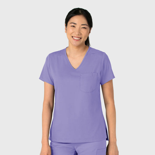 Wink Scrubs Women's Tuck-In Scrub Top Iris Purple | scrub-supply.com