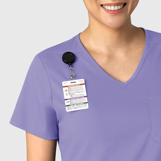 Wink Scrubs Women's Tuck-In Scrub Top Iris Purple | scrub-supply.com