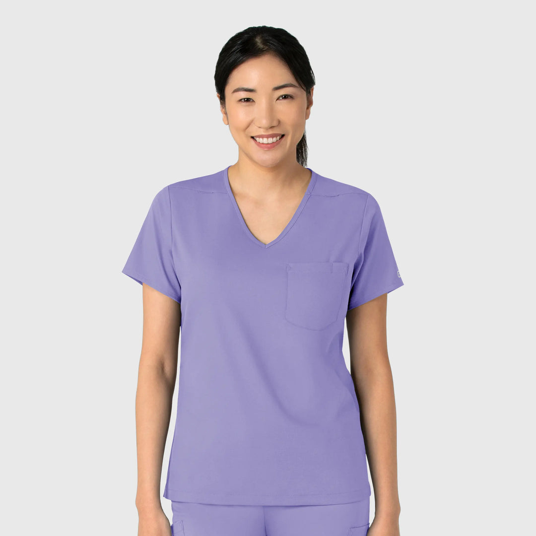 Wink Scrubs Women's Tuck-In Scrub Top Iris Purple | scrub-supply.com