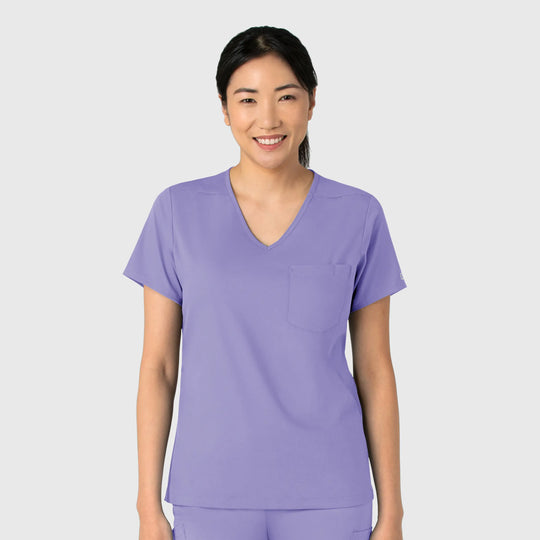 Wink Scrubs Women's Tuck-In Scrub Top Iris Purple | scrub-supply.com