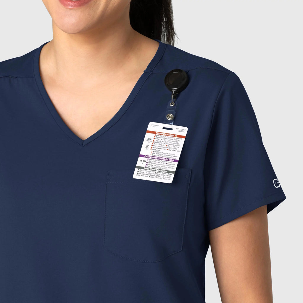 Wink Scrubs Women's Tuck-In Scrub Top Navy | scrub-supply.com