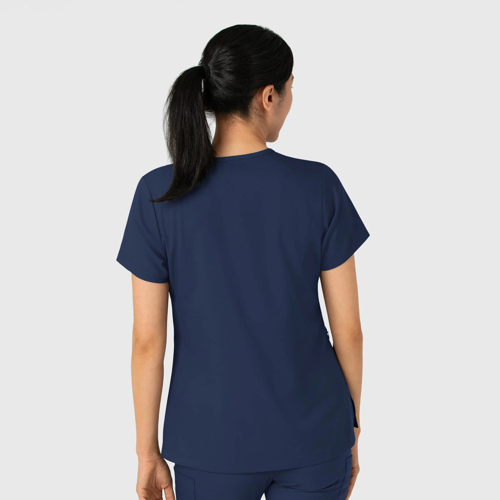 Wink Scrubs Women's Tuck-In Scrub Top Navy | scrub-supply.com