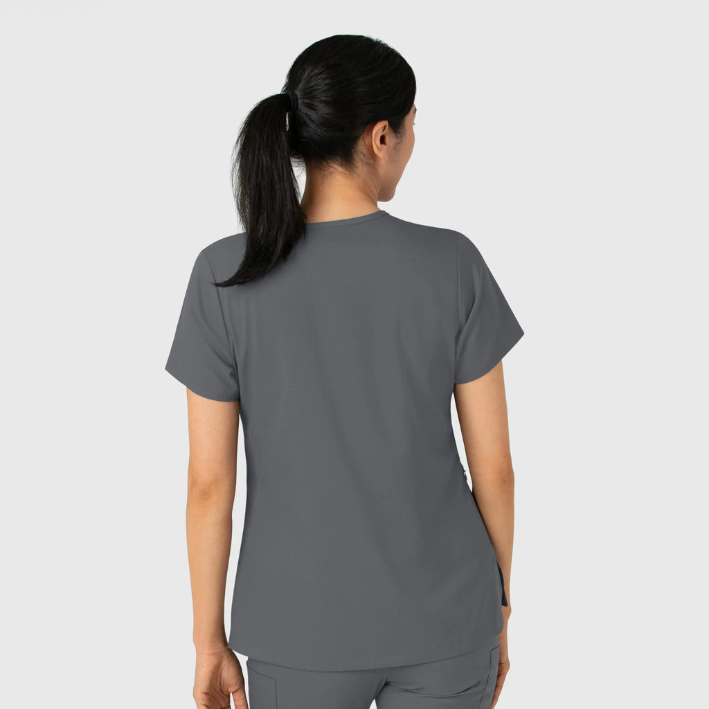 Wink Scrubs Women's Tuck-In Scrub Top Pewter | scrub-supply.com