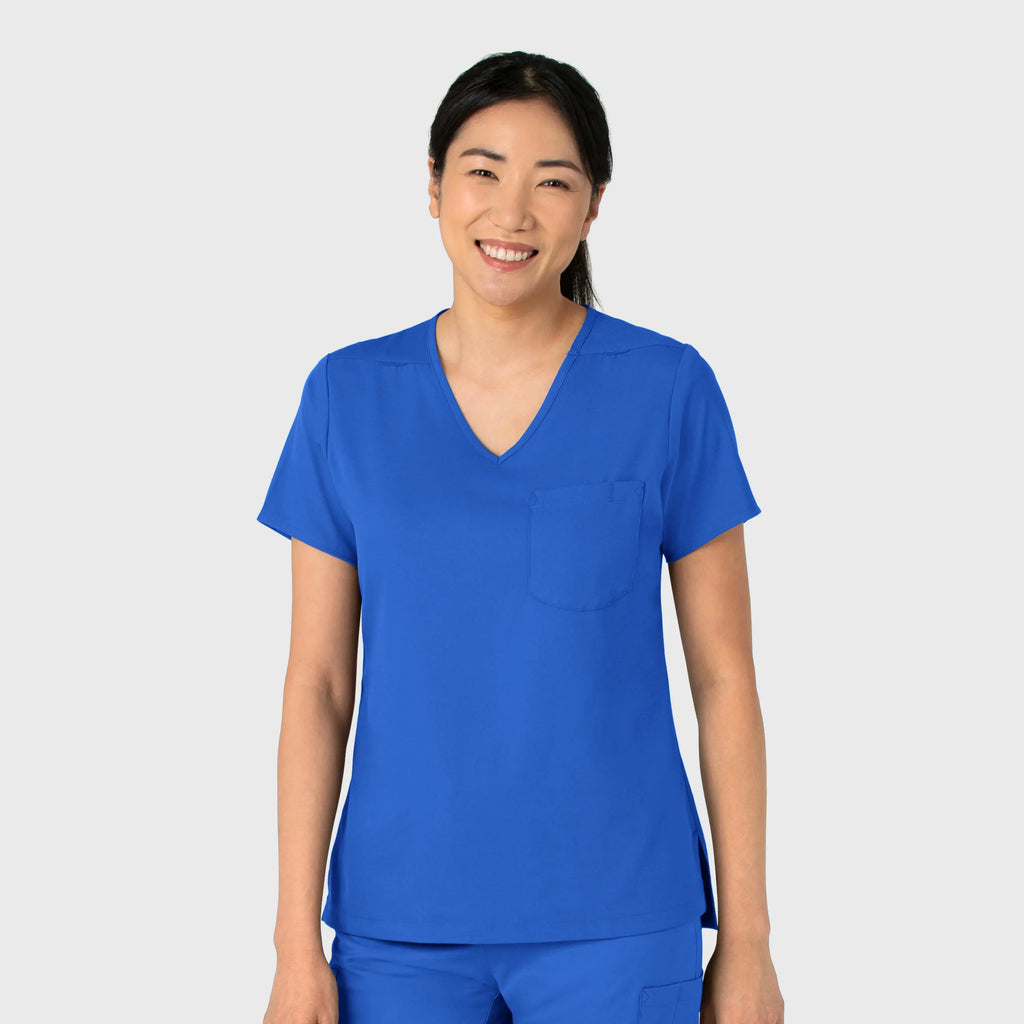 Wink Scrubs Women's Tuck-In Scrub Top Royal Blue | scrub-supply.com