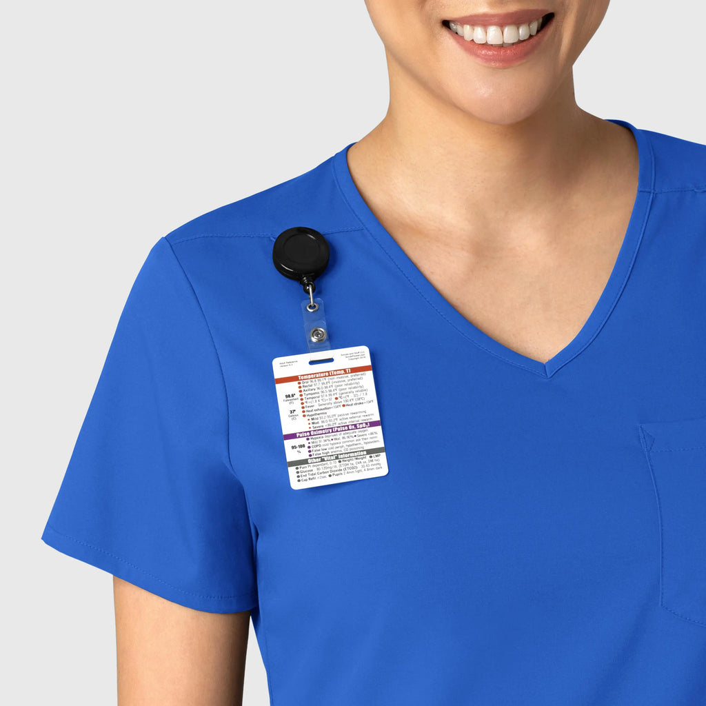 Wink Scrubs Women's Tuck-In Scrub Top Royal Blue | scrub-supply.com