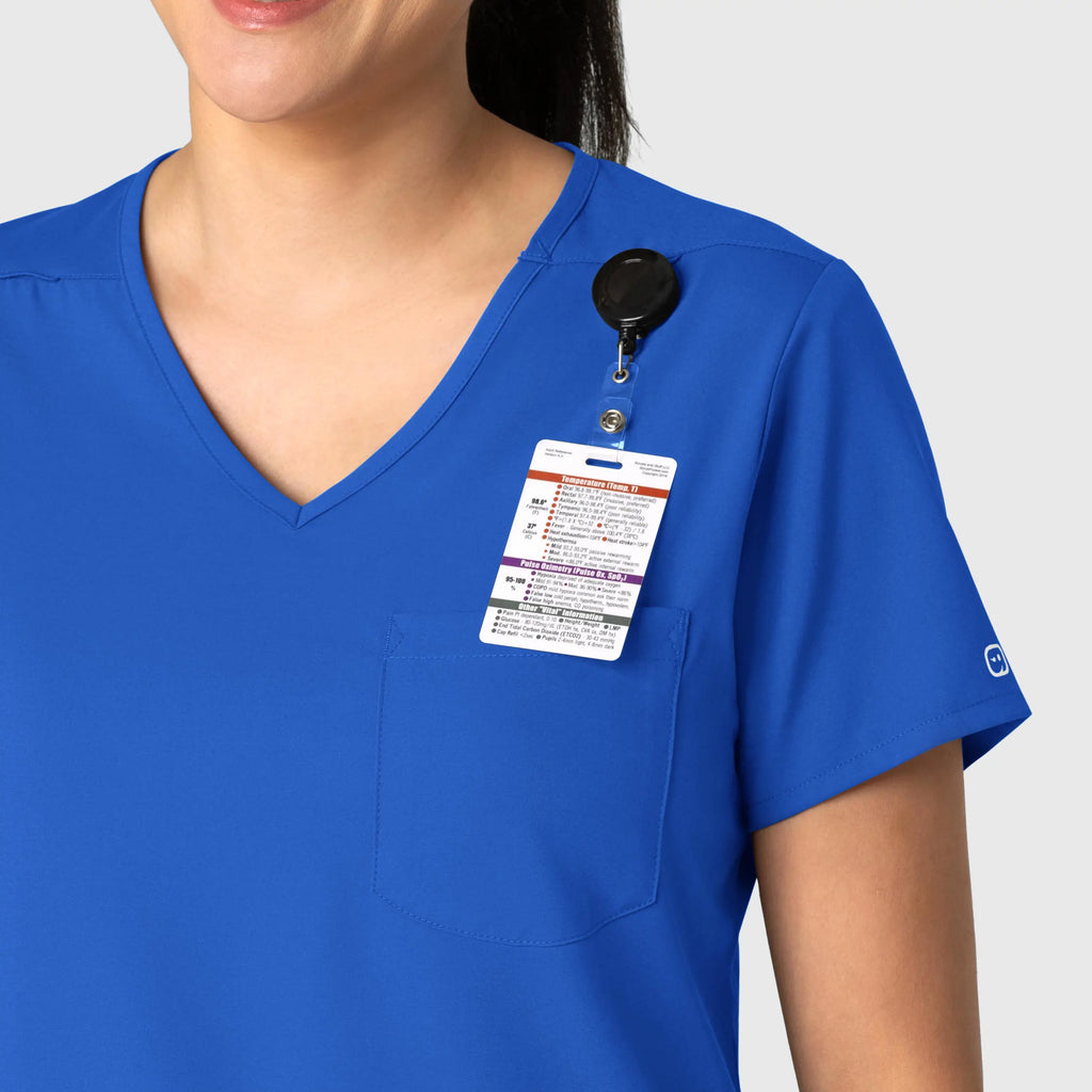 Wink Scrubs Women's Tuck-In Scrub Top Royal Blue | scrub-supply.com