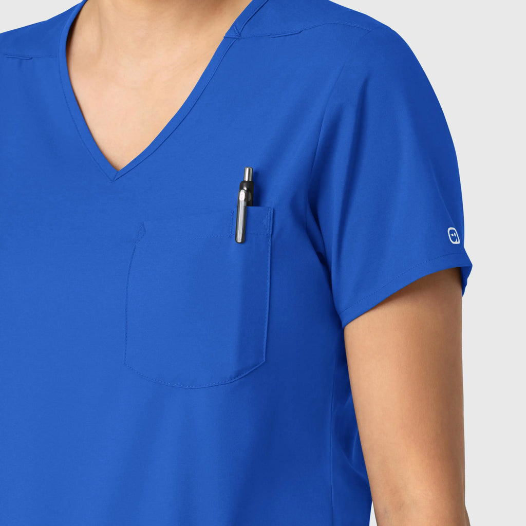 Wink Scrubs Women's Tuck-In Scrub Top Royal Blue | scrub-supply.com