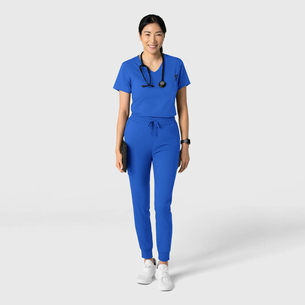 Wink Scrubs Women's Tuck-In Scrub Top Royal Blue | scrub-supply.com