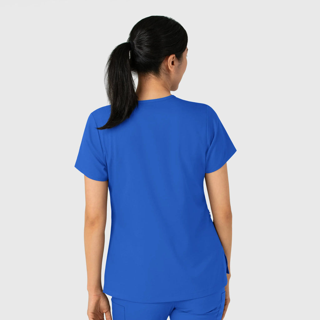 Wink Scrubs Women's Tuck-In Scrub Top Royal Blue | scrub-supply.com