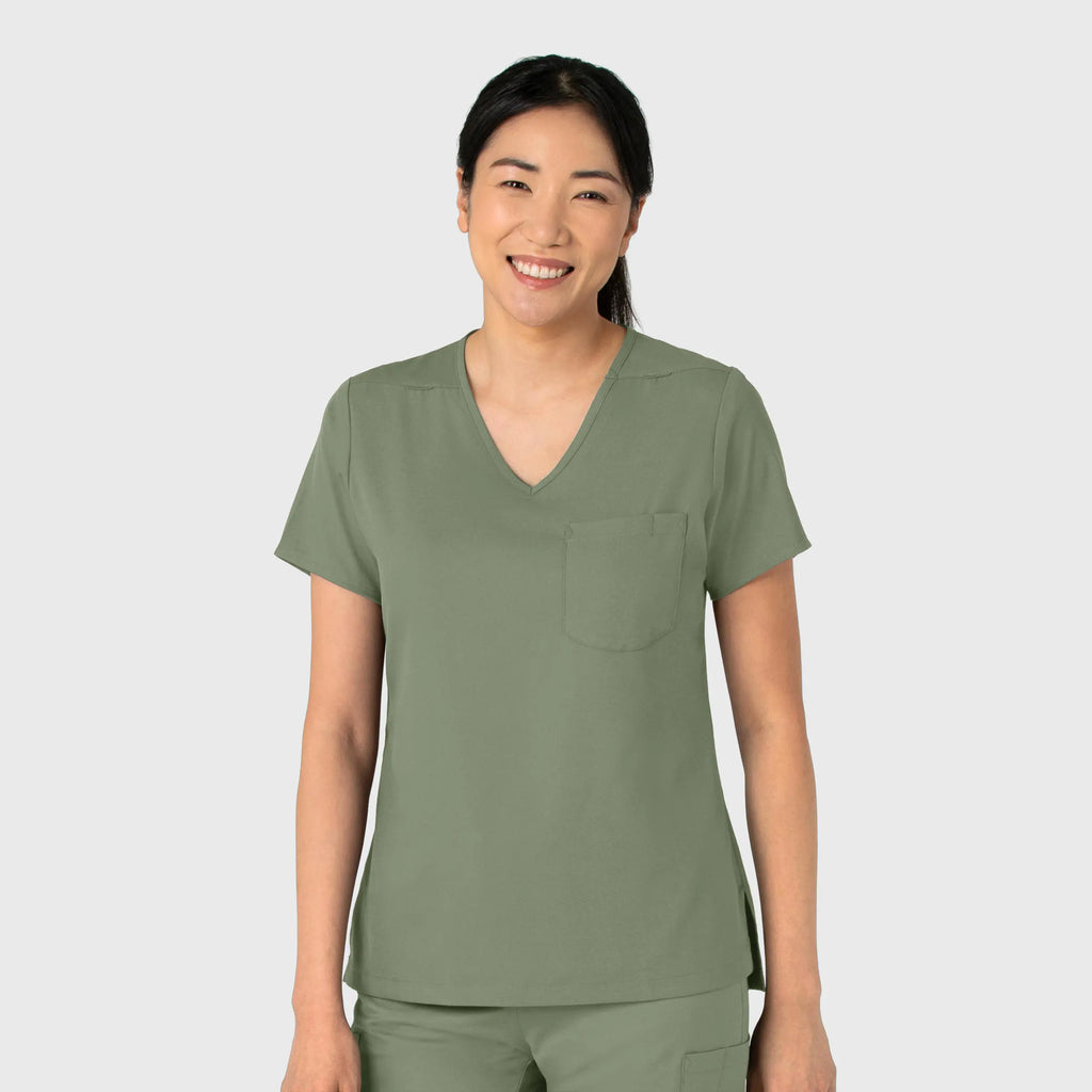 Wink Scrubs Women's Tuck-In Scrub Top Sage | scrub-supply.com