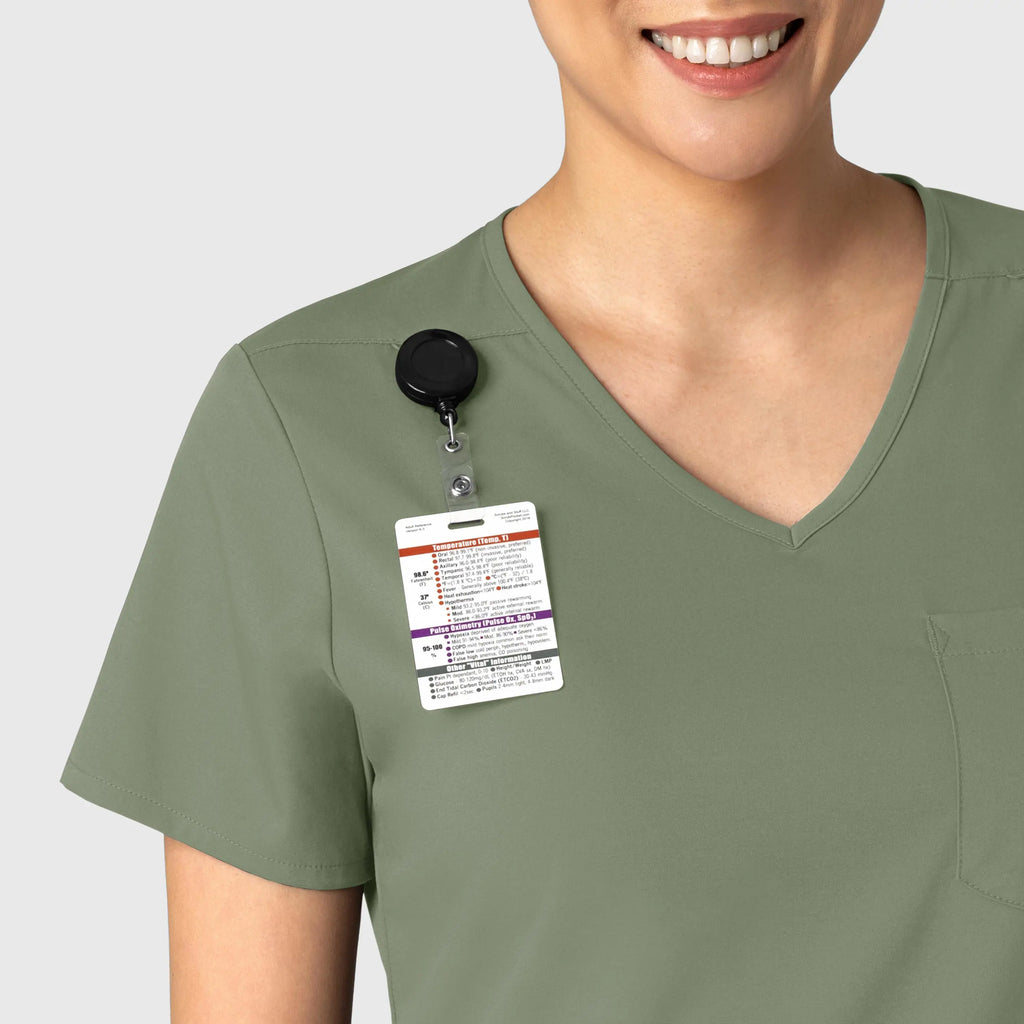 Wink Scrubs Women's Tuck-In Scrub Top Sage | scrub-supply.com