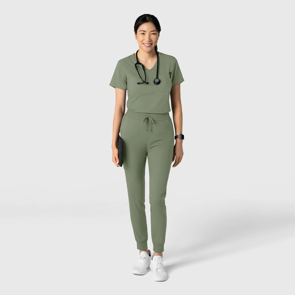 Wink Scrubs Women's Tuck-In Scrub Top Sage | scrub-supply.com