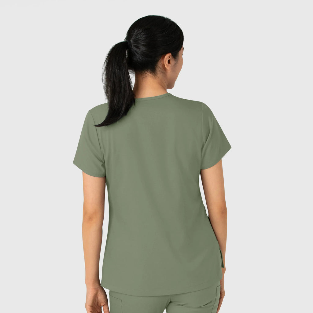 Wink Scrubs Women's Tuck-In Scrub Top Sage | scrub-supply.com