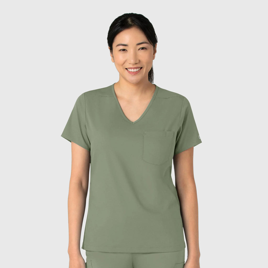 Wink Scrubs Women's Tuck-In Scrub Top Sage | scrub-supply.com