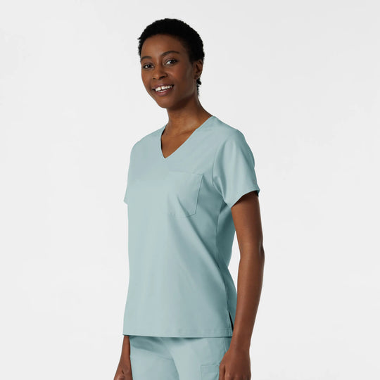 Wink Scrubs Women's Tuck-In Scrub Top Sky Blue | scrub-supply.com
