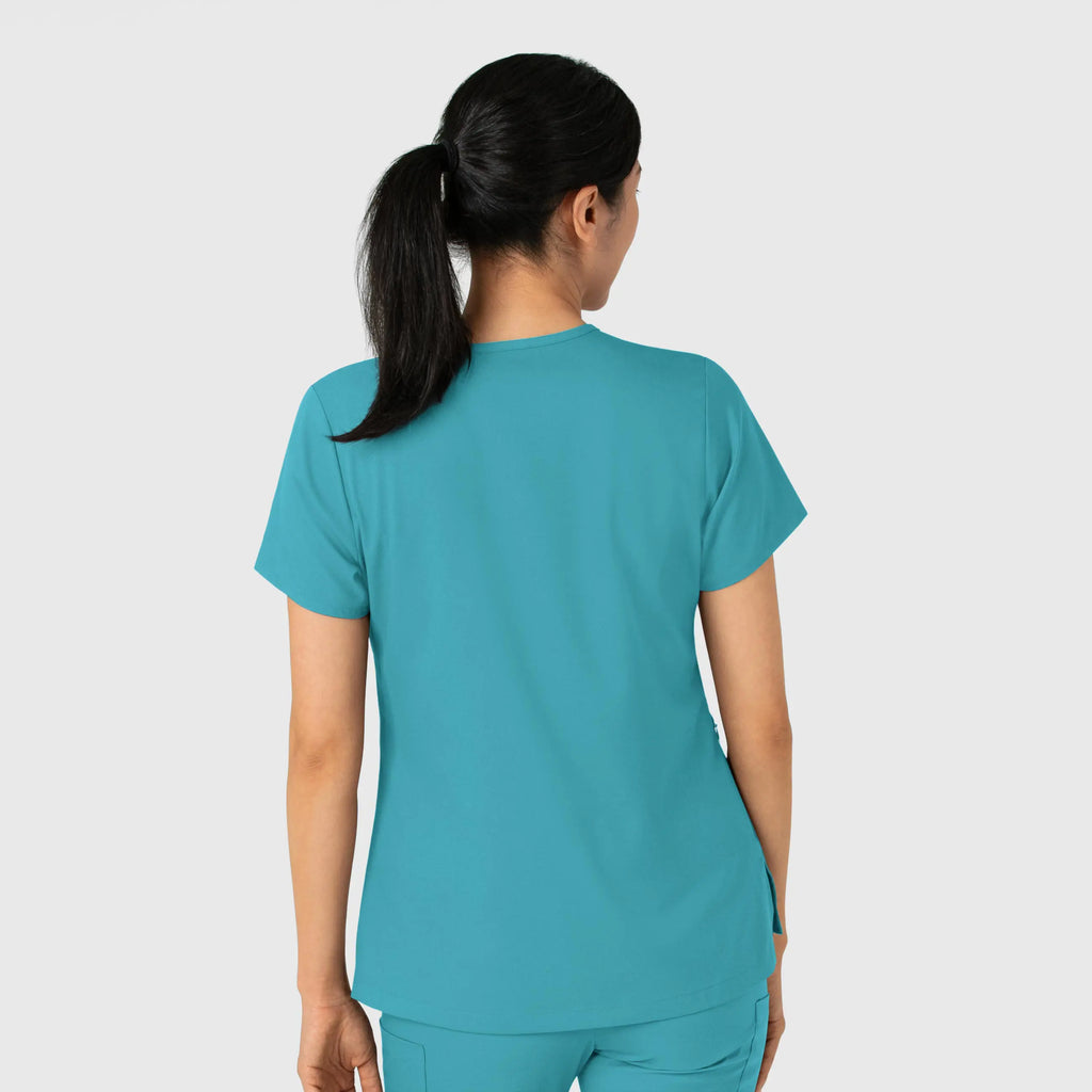 Wink Scrubs Women's Tuck-In Scrub Top Teal | scrub-supply.com