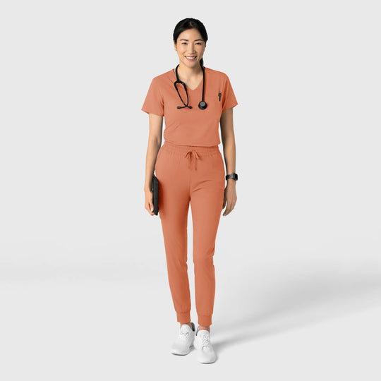 Wink Scrubs Women's Tuck-In Scrub Top Terracotta | scrub-supply.com