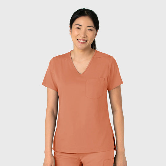 Wink Scrubs Women's Tuck-In Scrub Top Terracotta | scrub-supply.com