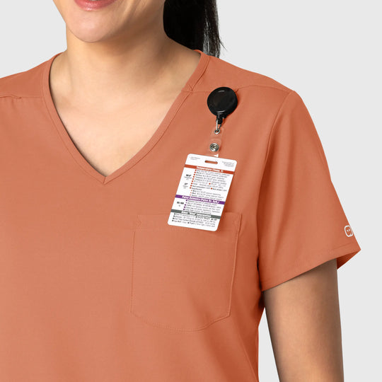 Wink Scrubs Women's Tuck-In Scrub Top Terracotta | scrub-supply.com