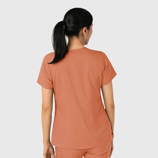 Wink Scrubs Women's Tuck-In Scrub Top Terracotta | scrub-supply.com